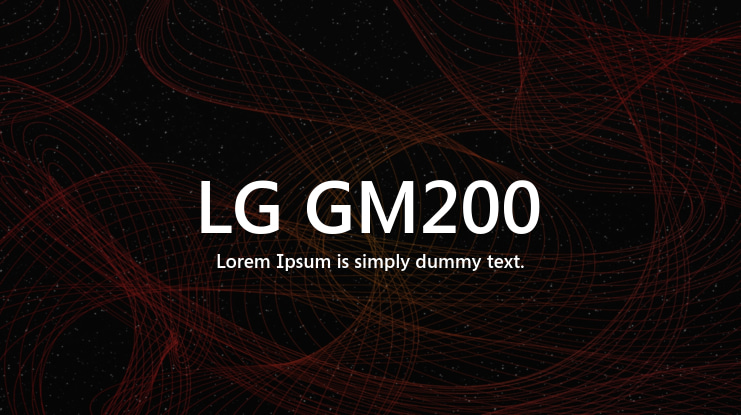 LG GM200 Font