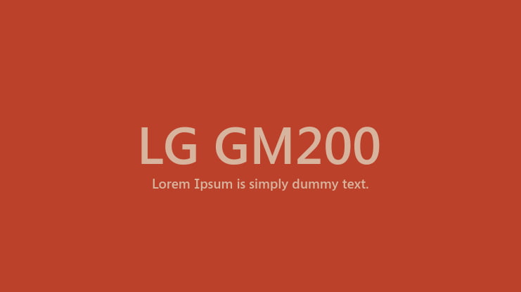 LG GM200 Font