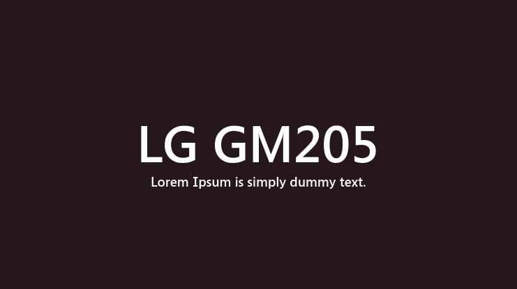 LG GM205 Font