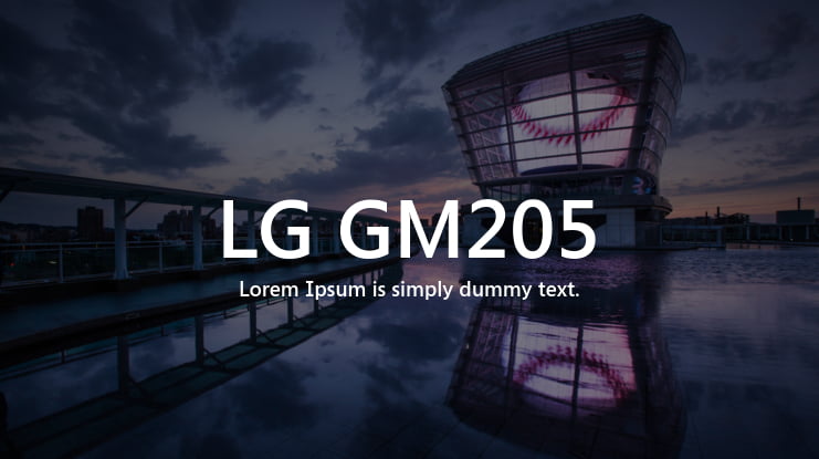 LG GM205 Font