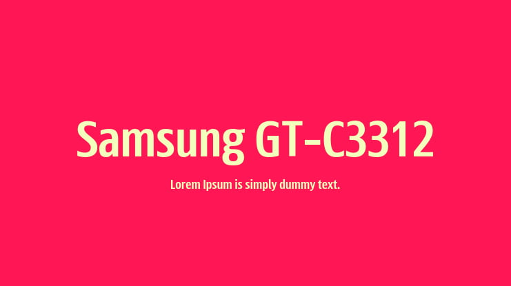 Samsung GT-C3312 Font Family