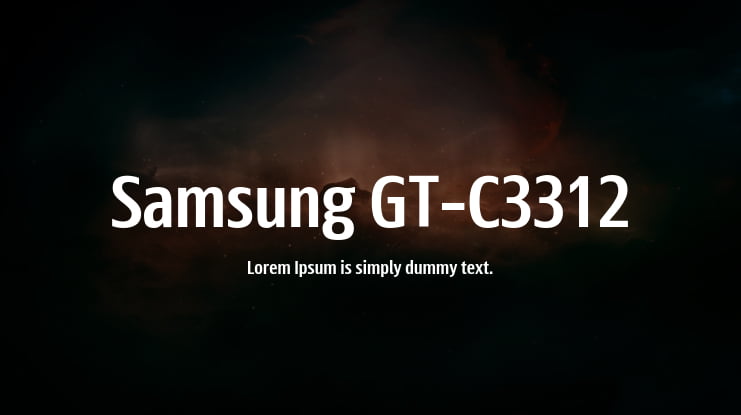 Samsung GT-C3312 Font Family
