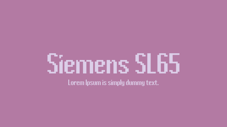 Siemens SL65 Font
