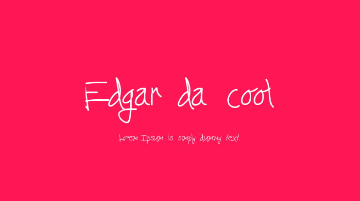 Edgar da cool Font
