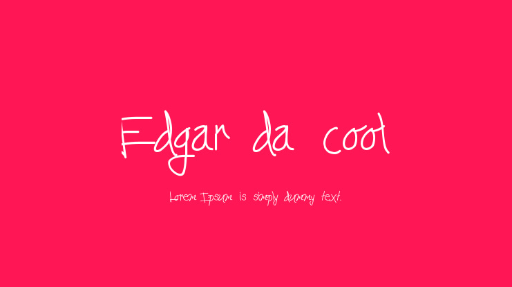 Edgar da cool Font
