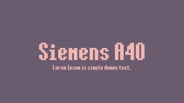 Siemens A40 Font