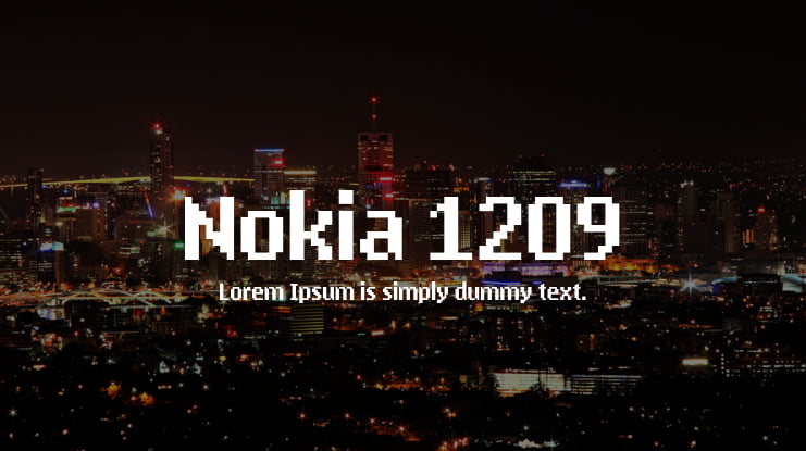 Nokia 1209 Font