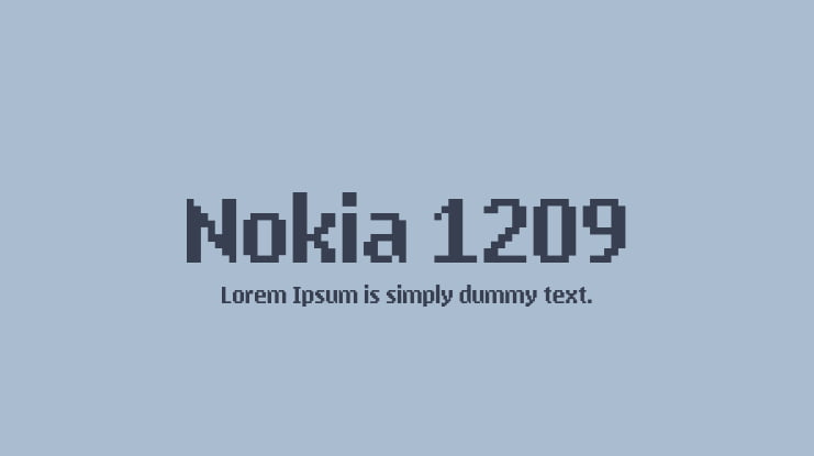 Nokia 1209 Font