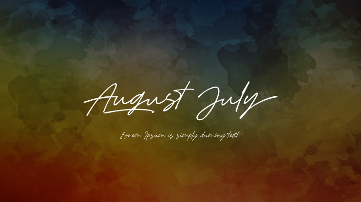 August July Font