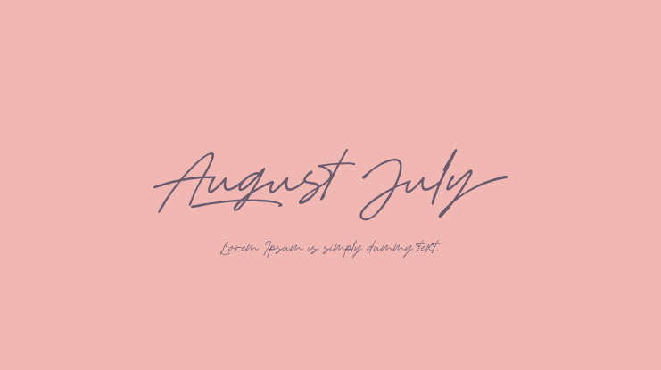 August July Font