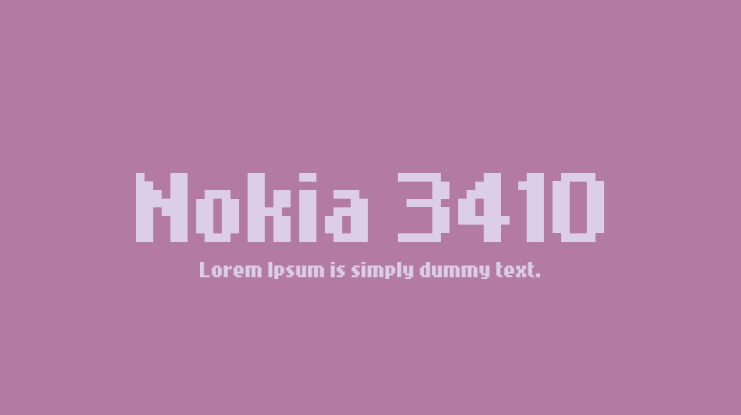 Nokia 3410 Font