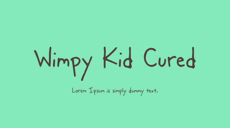 Wimpy Kid Cured Font