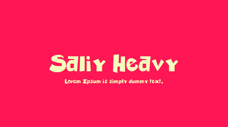 Saliy Heavy Font