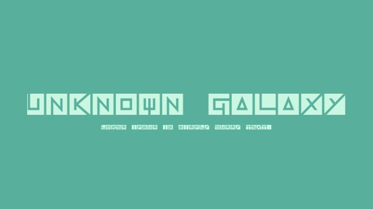 Unknown Galaxy Font Family