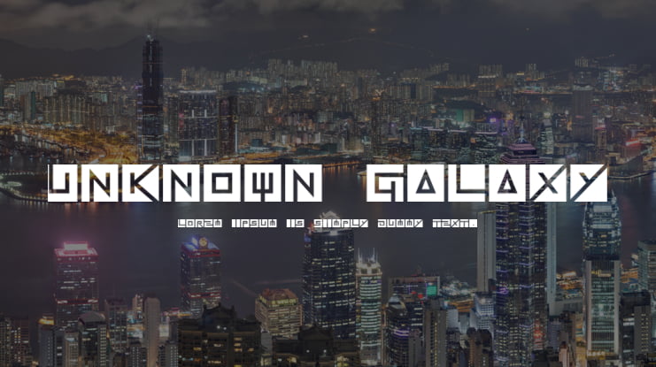 Unknown Galaxy Font Family