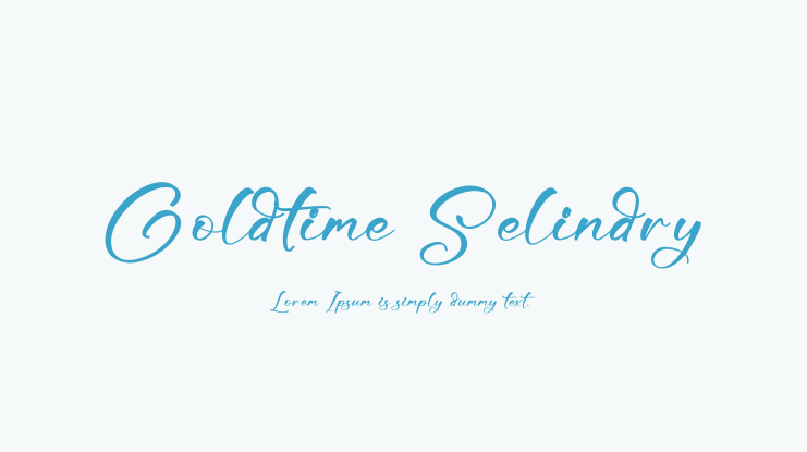 Goldtime Selindry Font