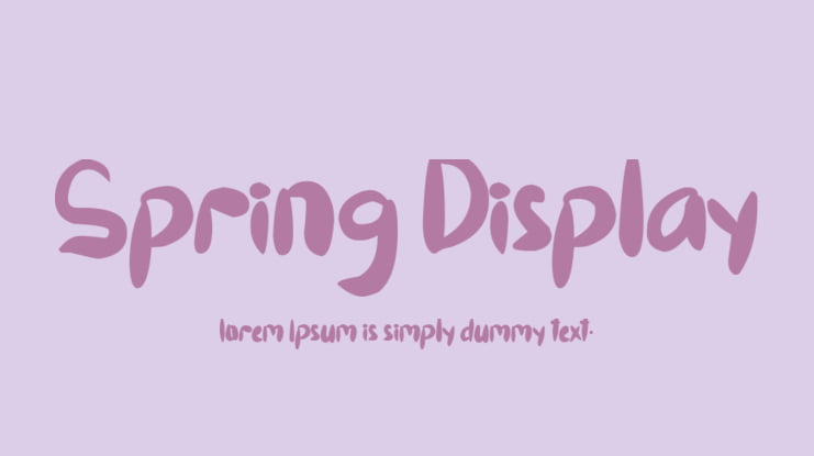 Spring Display Font
