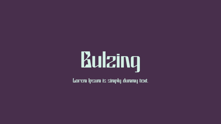 Bulzing Font Family