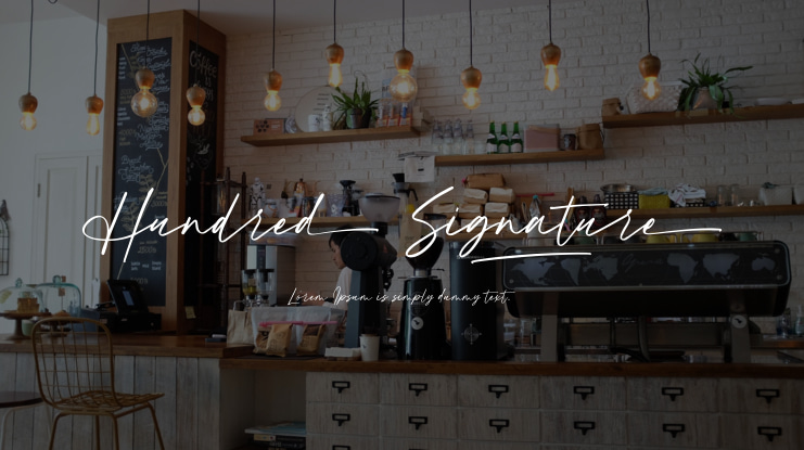 Hundred Signature Font