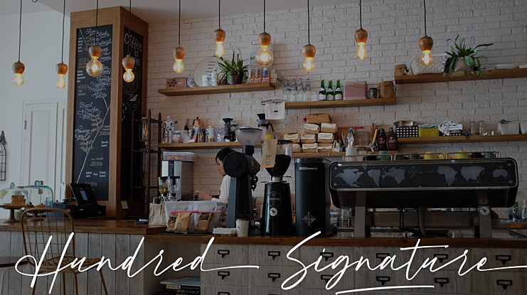 Hundred Signature Font