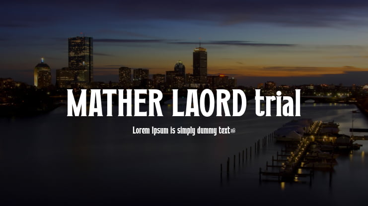 MATHER LAORD trial Font