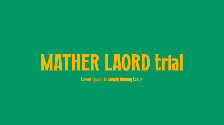 MATHER LAORD trial Font