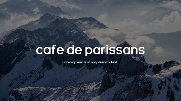 cafe de paris-sans Font Family