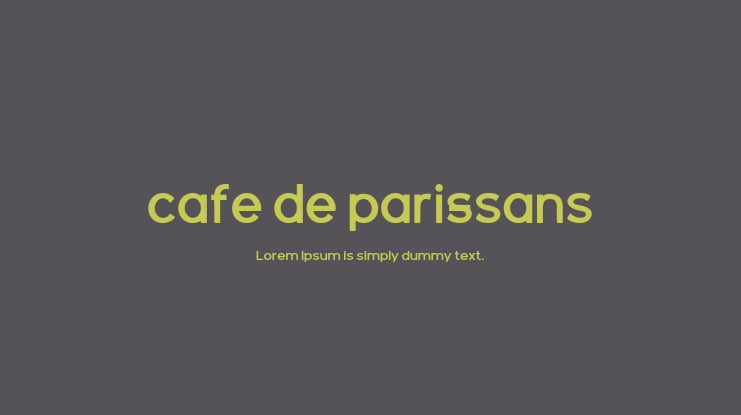 cafe de paris-sans Font Family