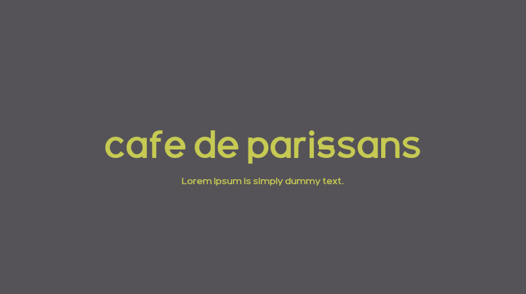 cafe de paris-sans Font Family
