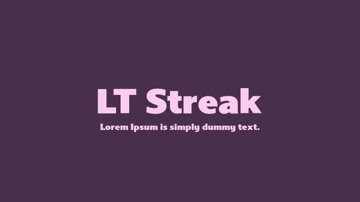 LT Streak Font Family