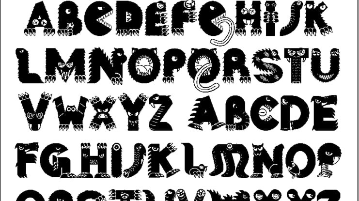 Angry Monsters Font