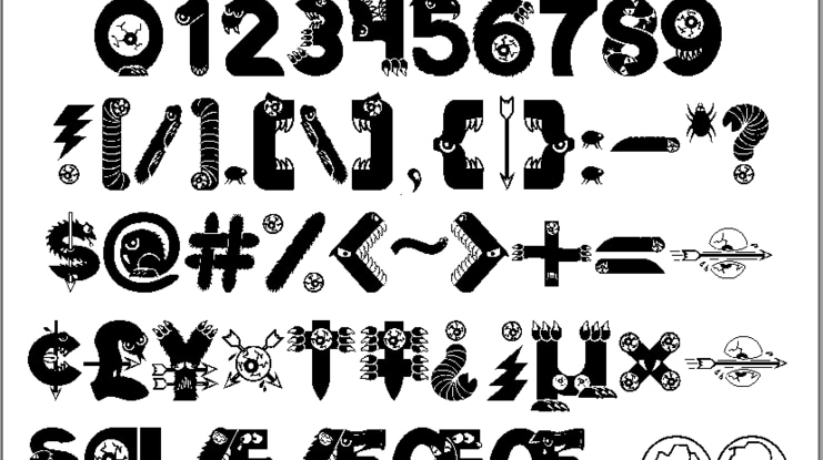 Angry Monsters Font
