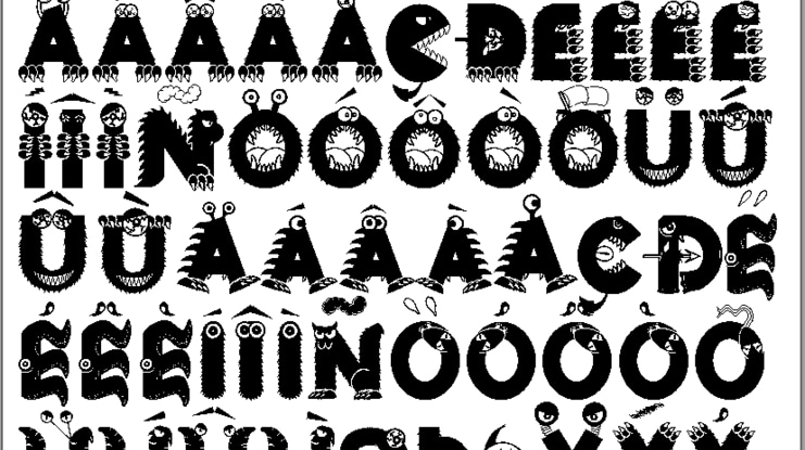 Angry Monsters Font