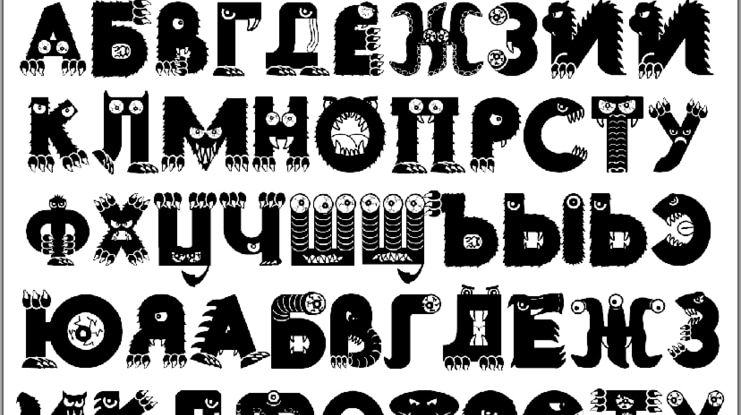 Angry Monsters Font