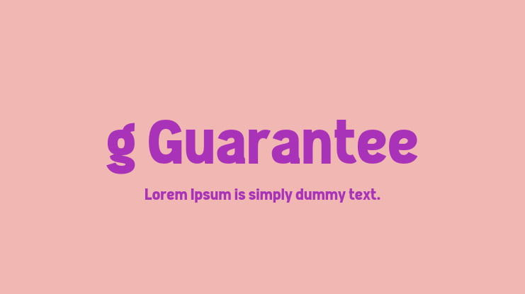 g Guarantee Font