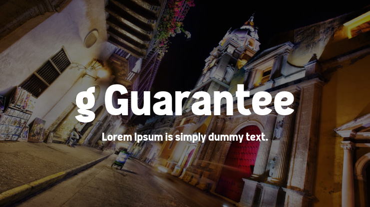 g Guarantee Font