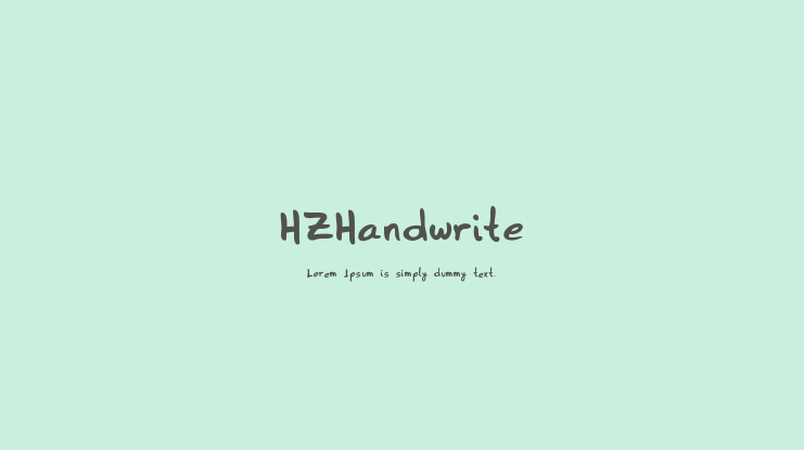 HZHandwrite Font