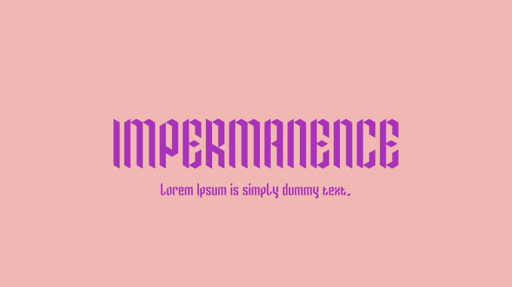 IMPERMANENCE Font