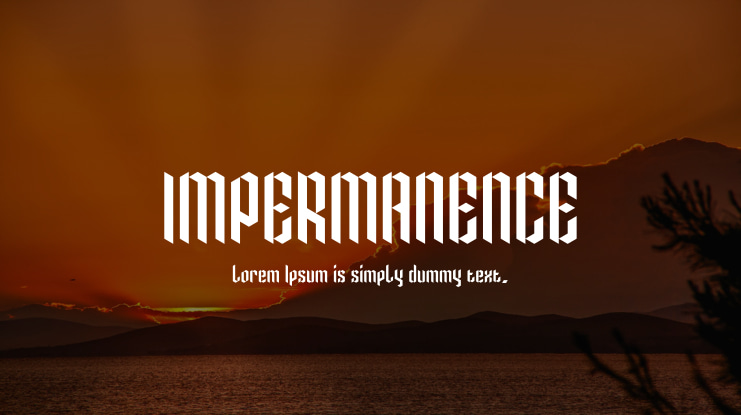 IMPERMANENCE Font