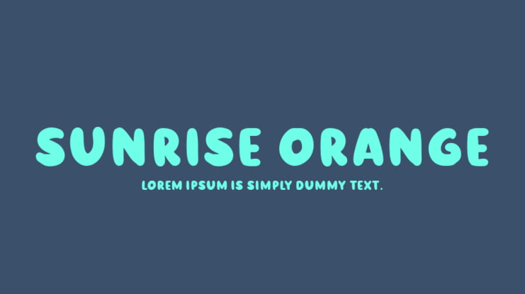 Sunrise Orange Font