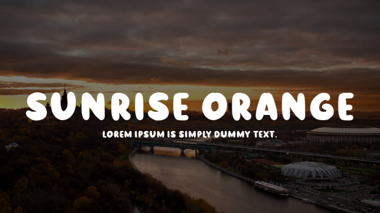 Sunrise Orange Font