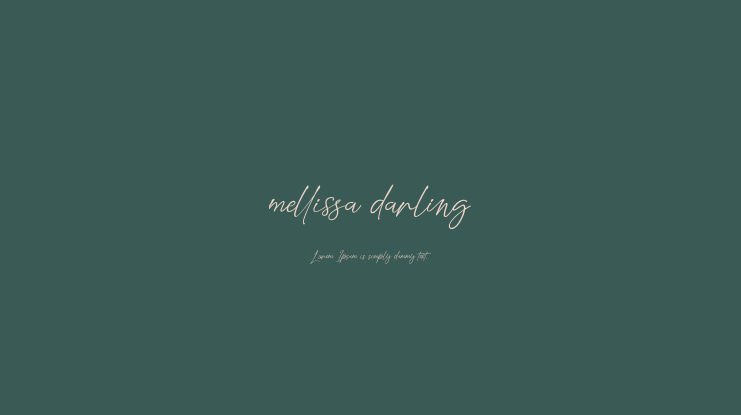 mellissa darling Font