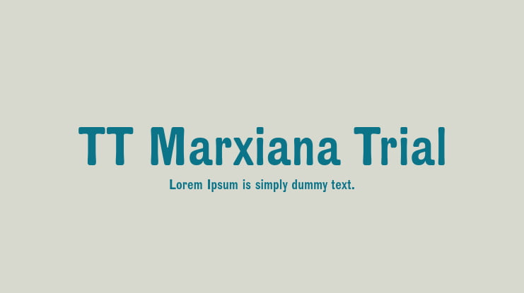 TT Marxiana Trial Font
