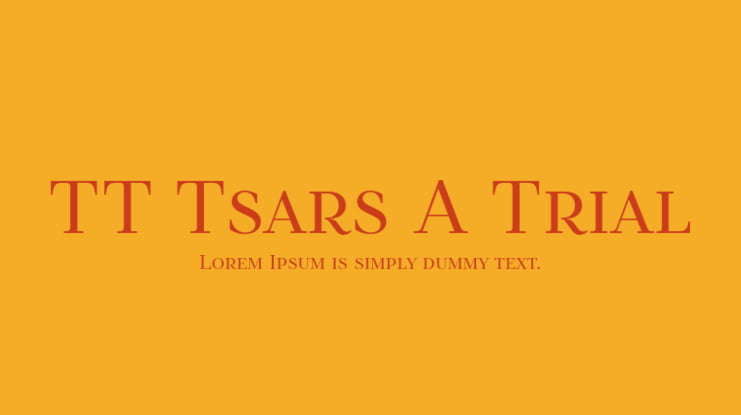 TT Tsars A Trial Font Family