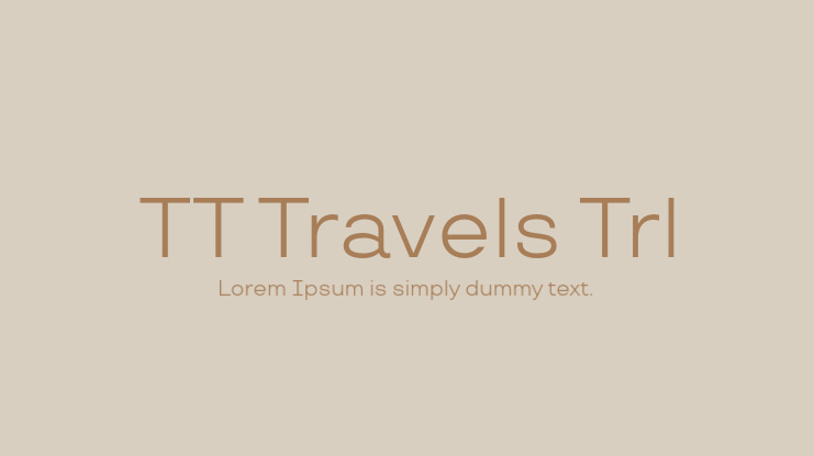 TT Travels Trl Font Family
