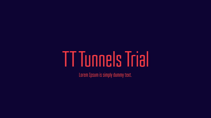 TT Tunnels Trial Font Family