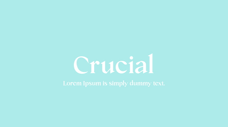 Crucial Font Family