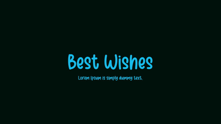 Best Wishes Font Family