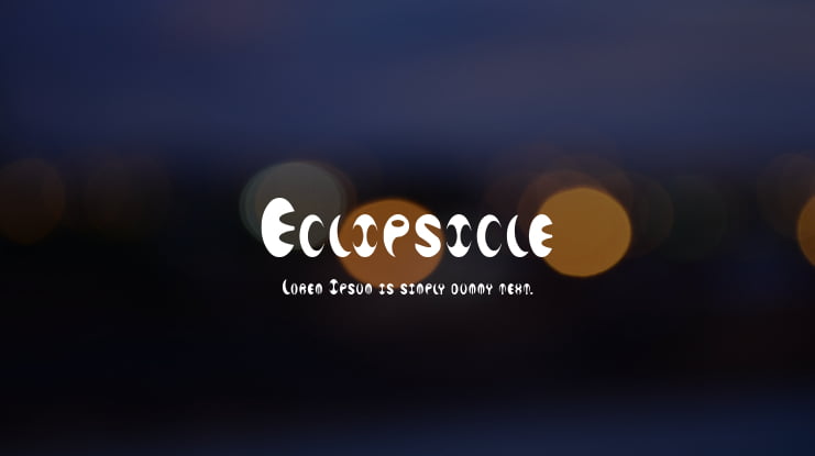 Eclipsicle Font