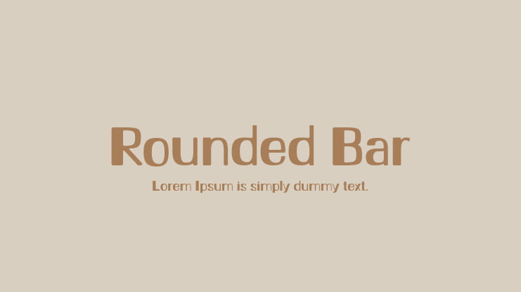 Rounded Bar Font